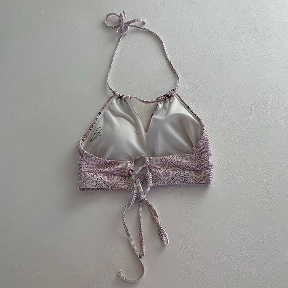 Athleta Printed Halter Swim Top Small | Adjustable Boho Bikini Top Summer Beachw - Picture 2 of 8